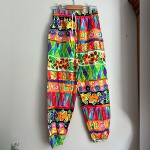 Vintage Andover Togs Multicolour Vibrant AOP Pants Casual Size 12 Youth
